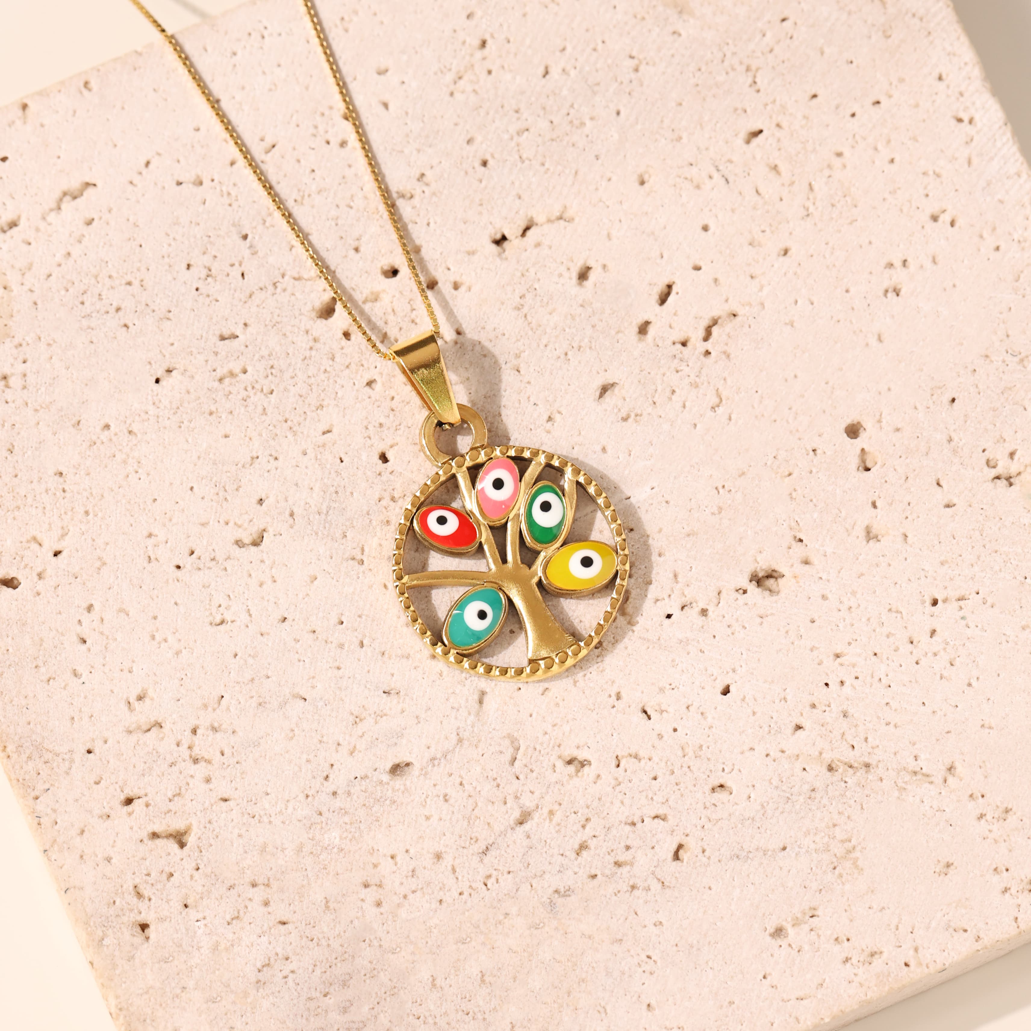 Nazar Tree of Life Necklace