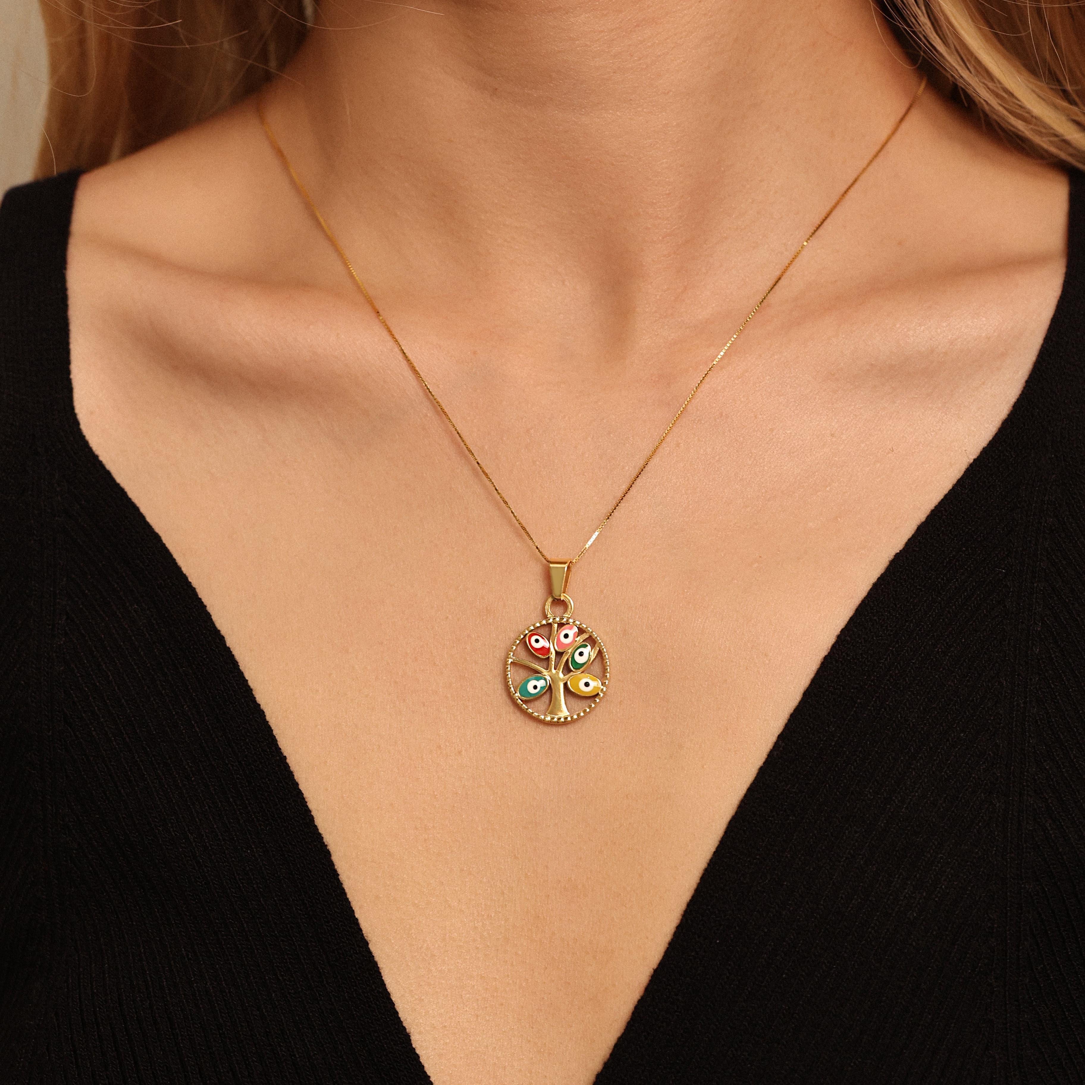 Nazar Tree of Life Necklace