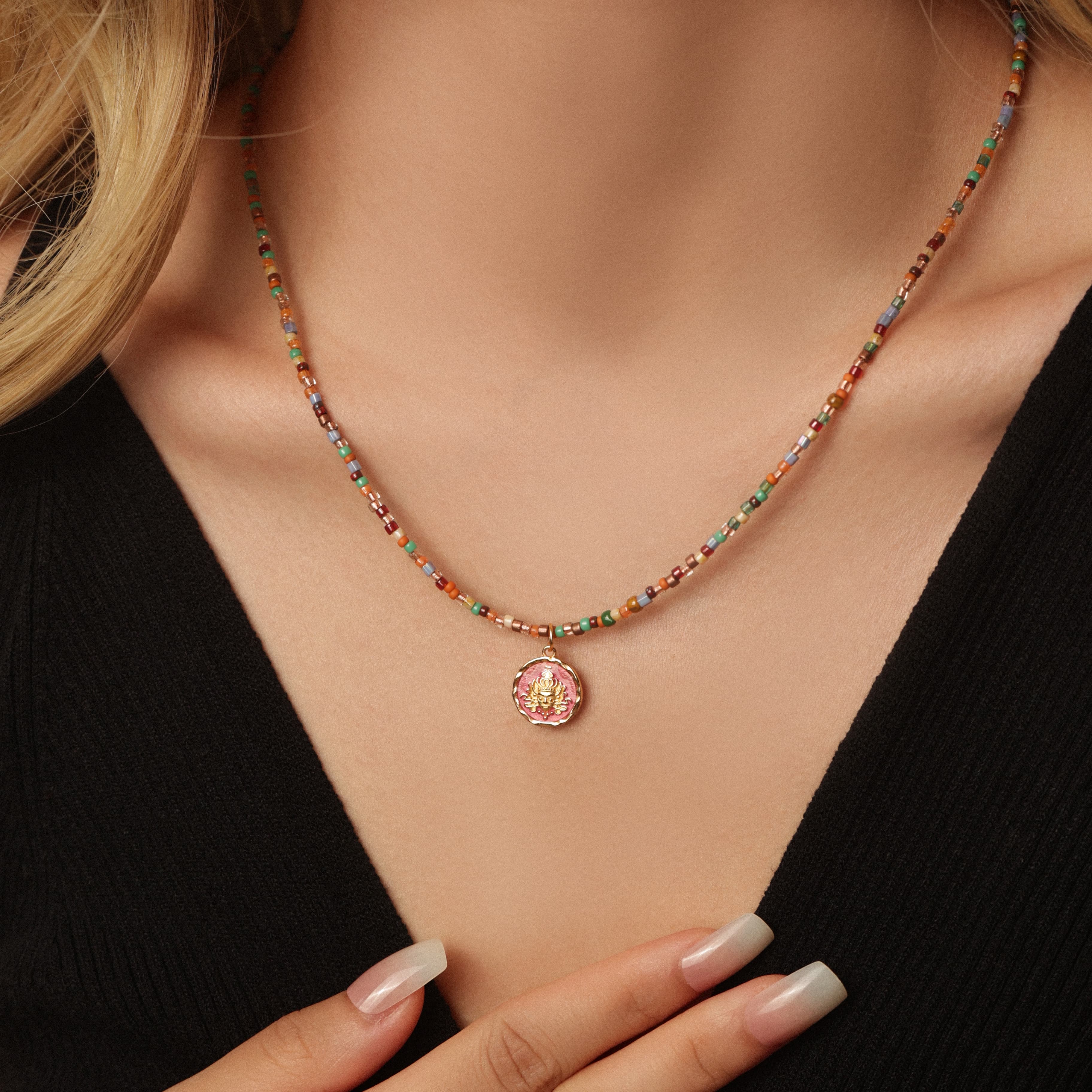 Zen Cubist Bead Necklace