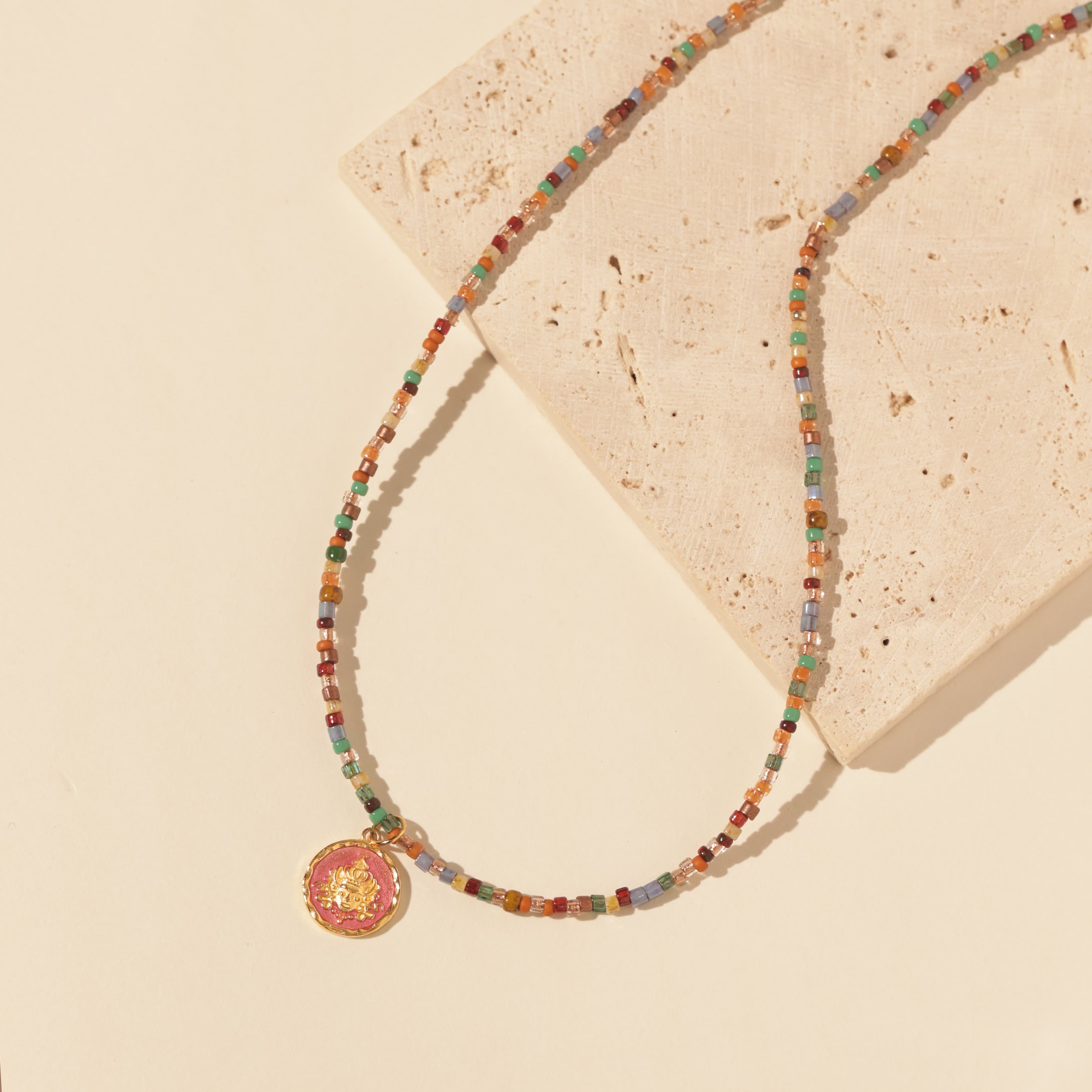 Zen Cubist Bead Necklace