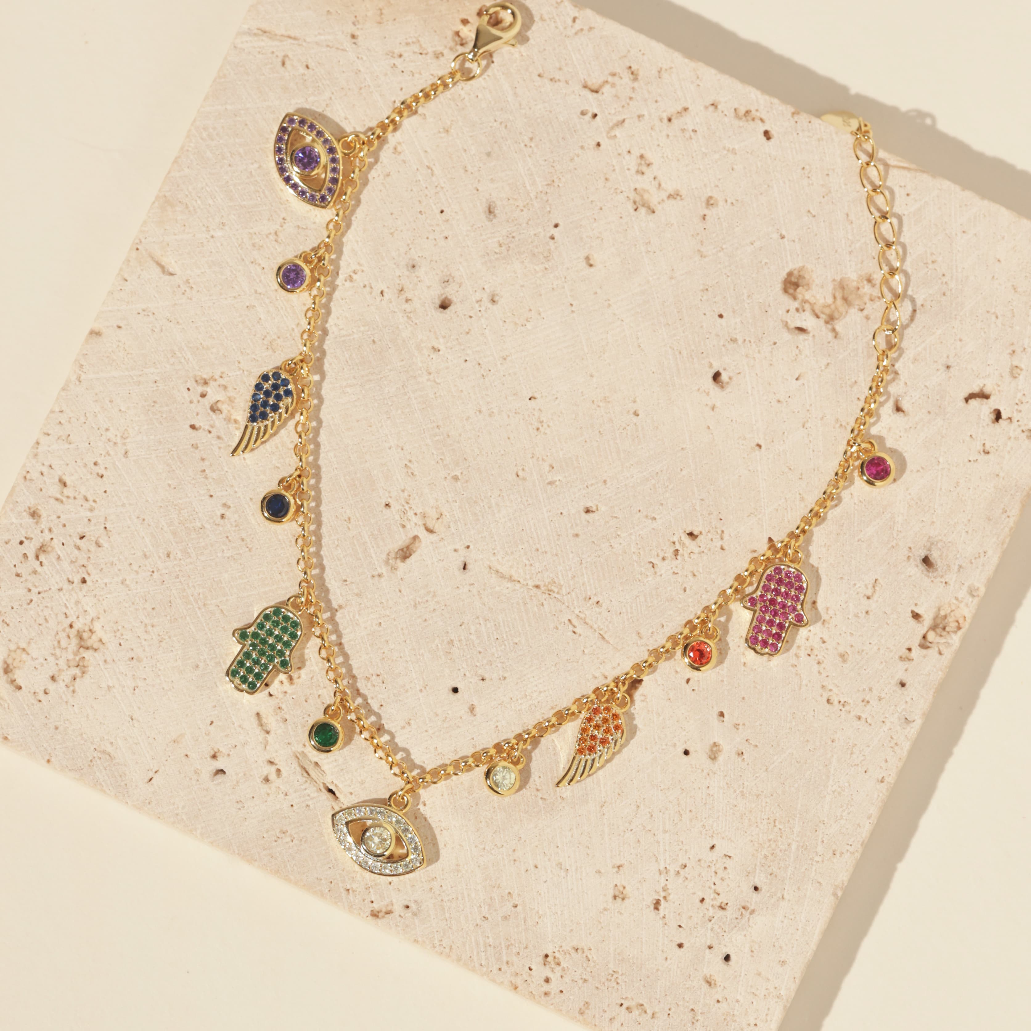 Sacred Symbols Charm Bracelet