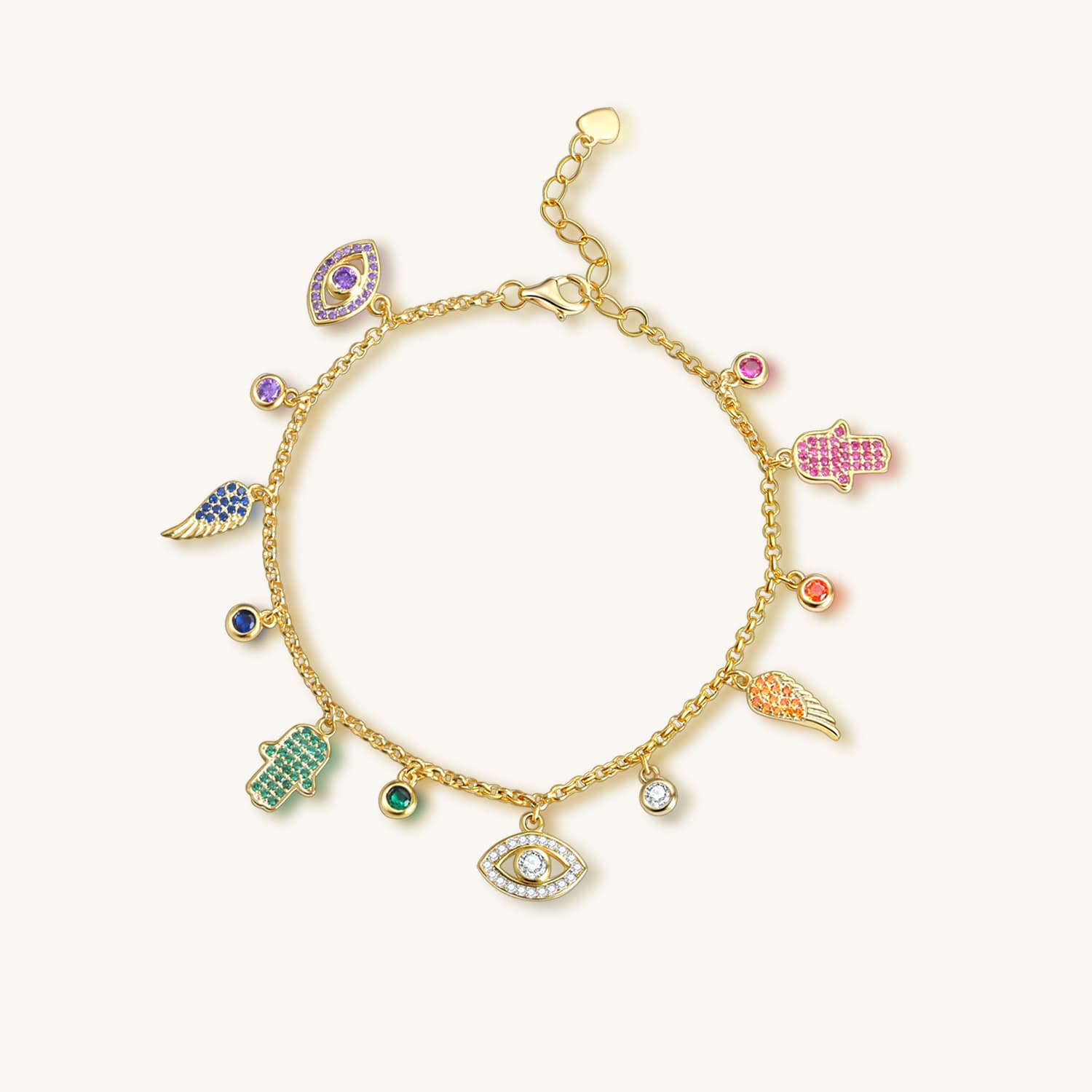 Sacred Symbols Charm Bracelet