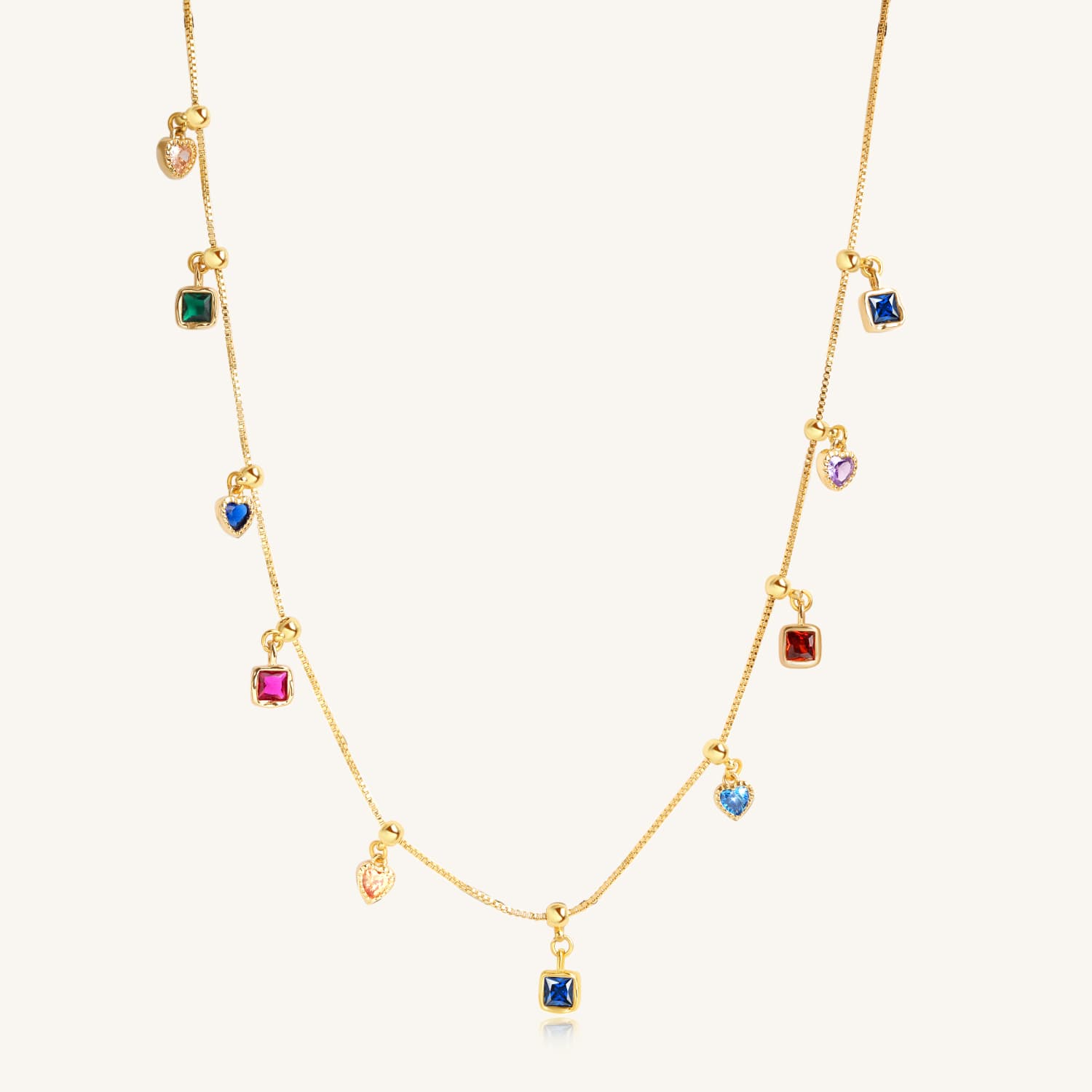 Rainbow Charms Necklace